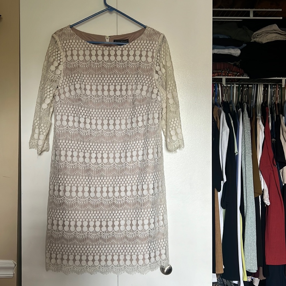white lace dress, Jessica Howard, size 14